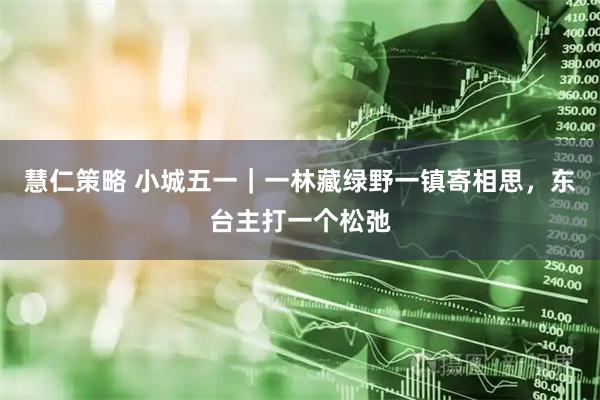 慧仁策略 小城五一｜一林藏绿野一镇寄相思，东台主打一个松弛